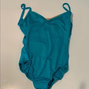 Teal Simple pinched front and back Motionwear Leotard